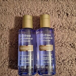 2 Pk Neutrogena Oil-Free Eye Makeup‎ Remover 3.8 oz Ea. Gentle Oil Free